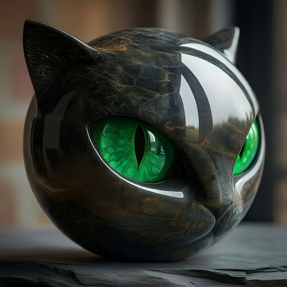 Sfinge – scultura decorativa di gatto nero