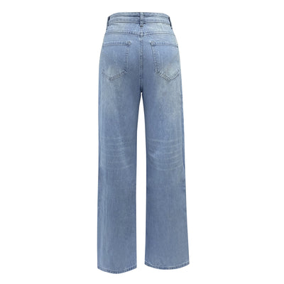 Diletta – Jeans boyfriend con bottoni a vista e dettagli vintage