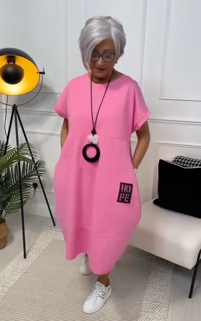 Giuseppina - Abito Estivo Casual con Stampa a Lettere