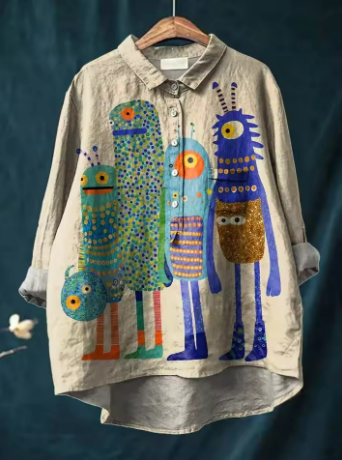 Sofia® | Blusa con stampa mostro