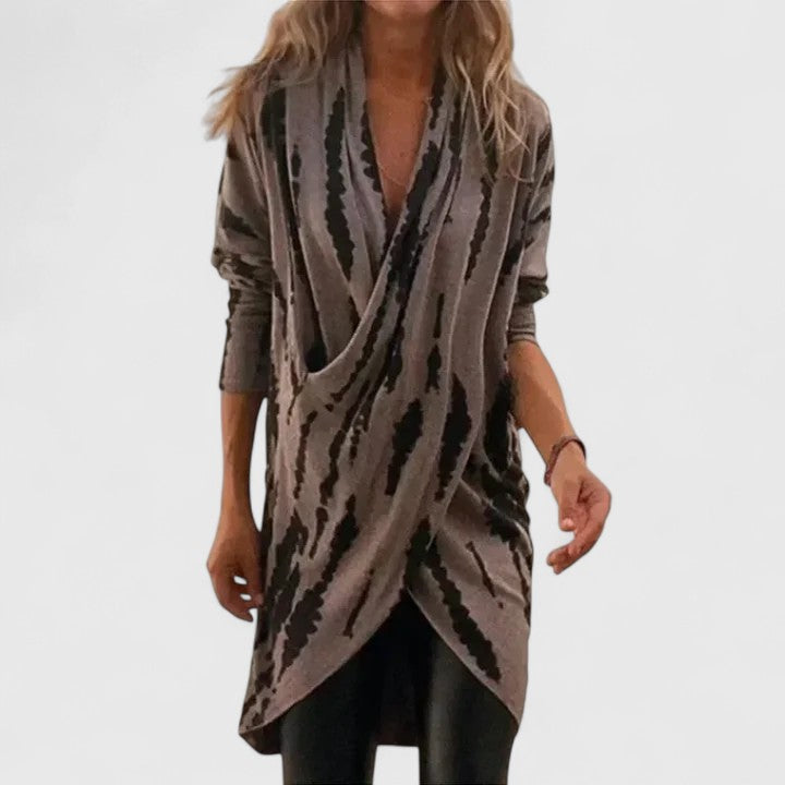 Aurora - Abito con scollo a V e bottoni