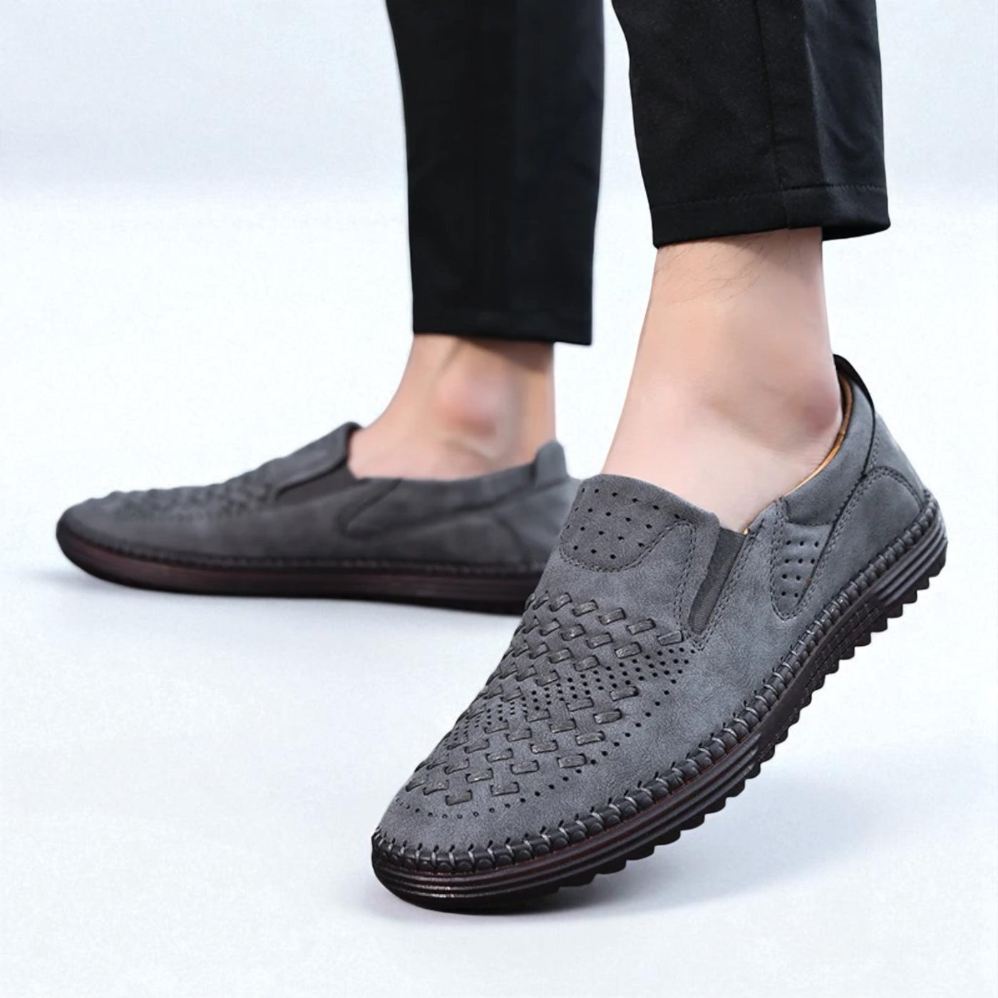 Ciro - Mocassini slip-on intrecciati