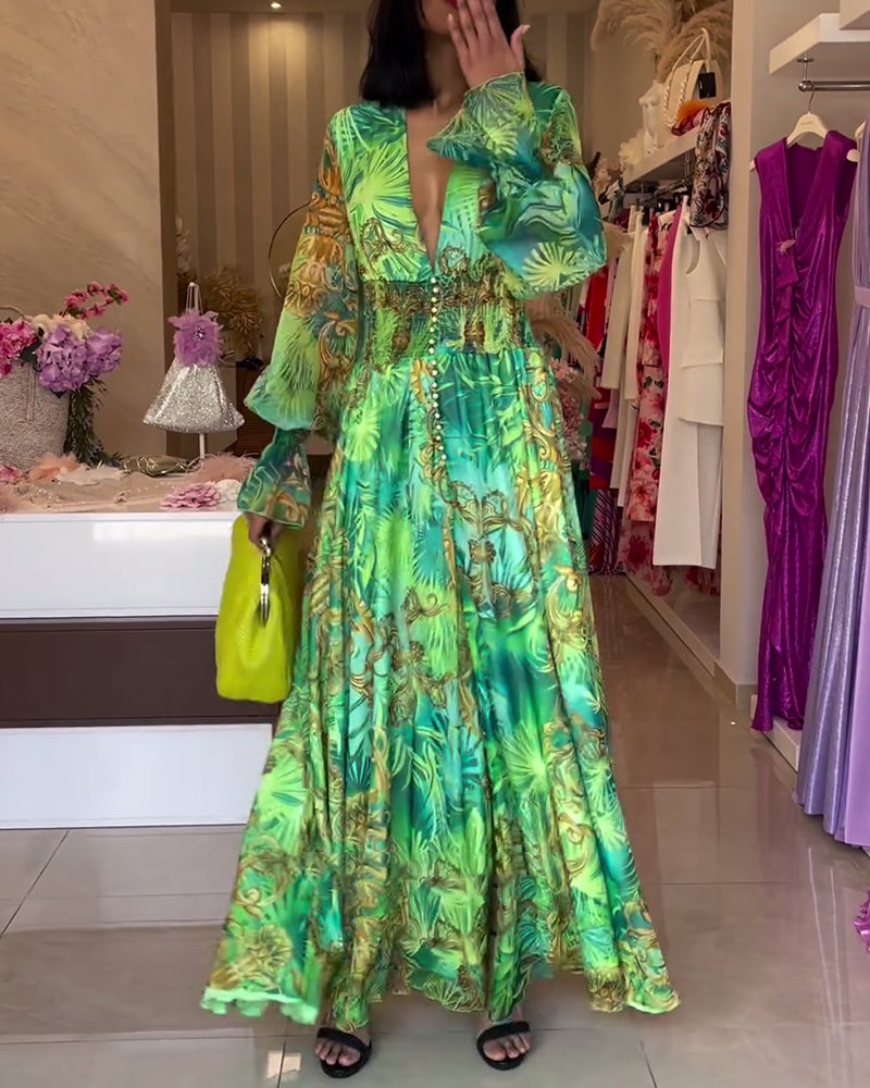 Elisabetta - Abito Maxi da Vacanza con Stampa