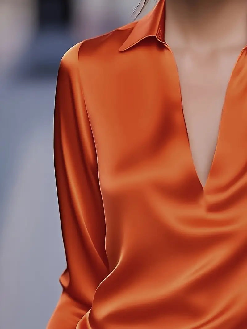 Luciana – camicetta elegante in raso lucido