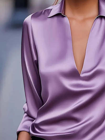 Luciana – camicetta elegante in raso lucido