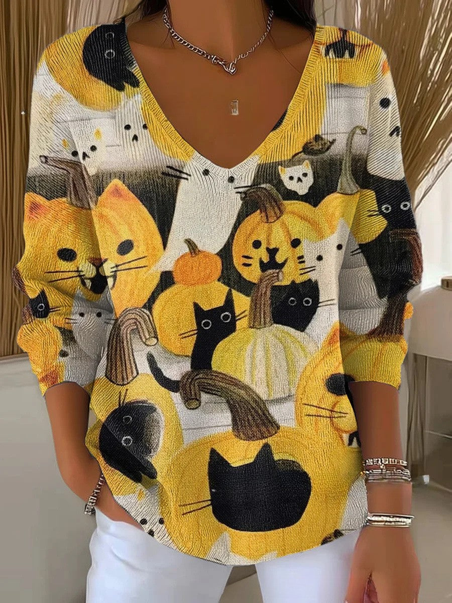 Benedetta – Maglione in Maglia con Scollo a V