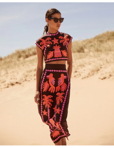 Katia – Completo con Top e Gonna Stampata