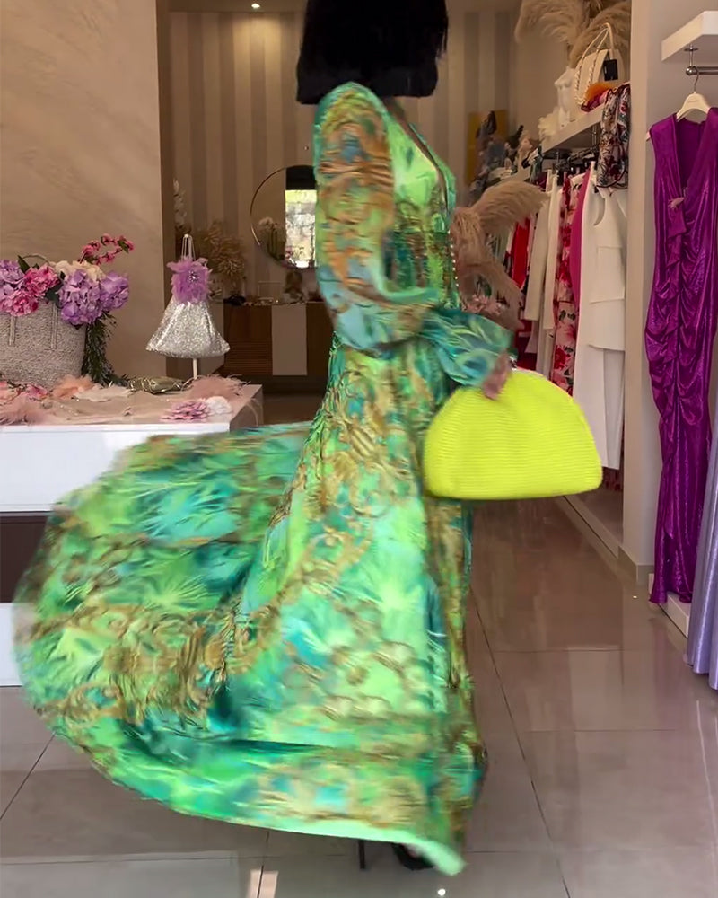 Elisabetta - Abito Maxi da Vacanza con Stampa