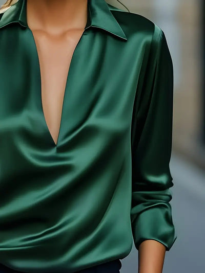 Luciana – camicetta elegante in raso lucido