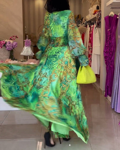 Elisabetta - Abito Maxi da Vacanza con Stampa