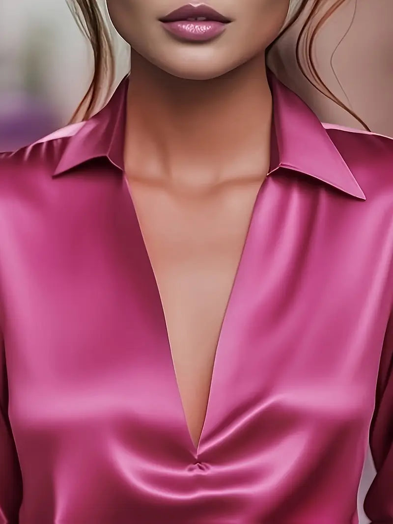 Luciana – camicetta elegante in raso lucido