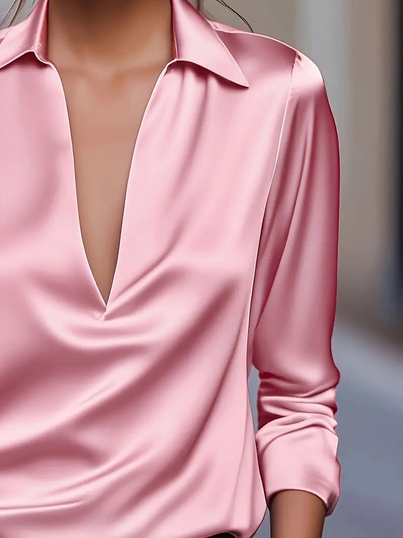 Luciana – camicetta elegante in raso lucido