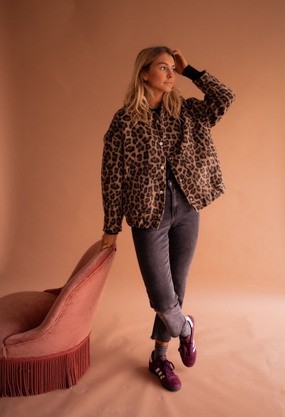 Carlina – Giacca trendy con stampa animalier