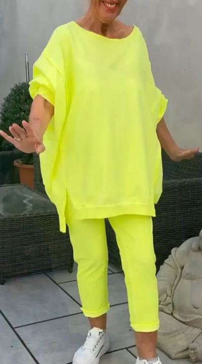 Gabriella - Tuta elegante con scollo rotondo